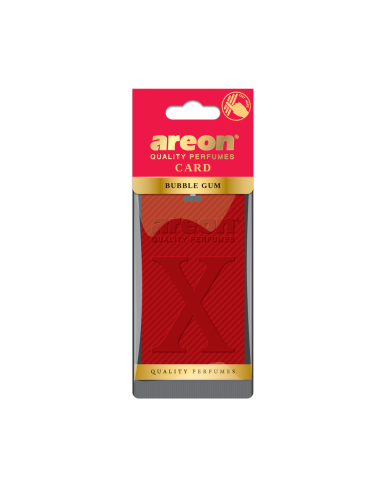 Odorizant auto Areon X Card, parfum gumă de mestecat, ambalaj plastic