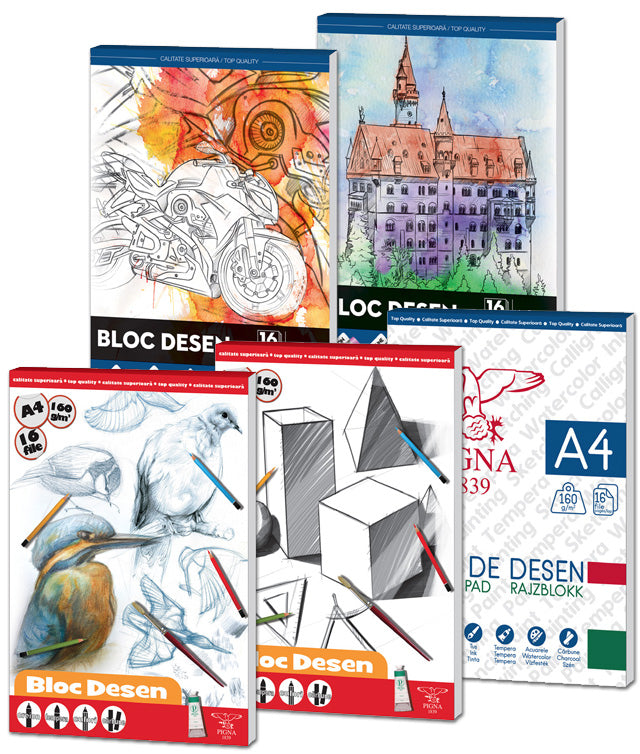 PIGNA Bloc de Desen A4 16 File