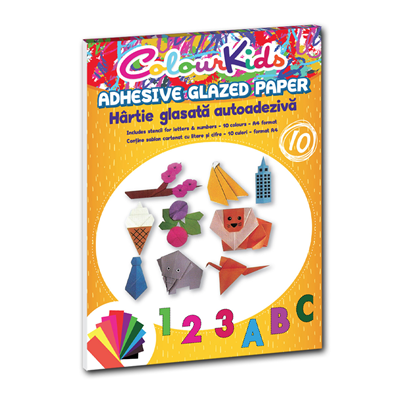 COLORISTICA Hartie Glasata Adeziva A4 10 Culori