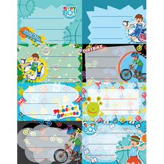 SCHOOL FRIENDLY Etichete Scolare pentru Baieti 40 bucati