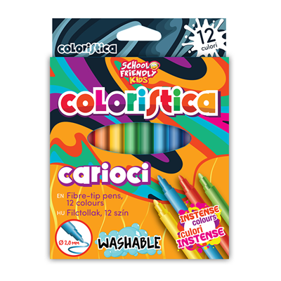 SCHOOL FRIENDLY COLORISTICA Carioci 12 culori
